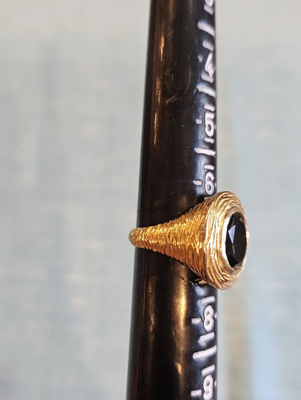 Smokey Quartz Ring Gold Vermeil Over Sterling Silver Size 6.75